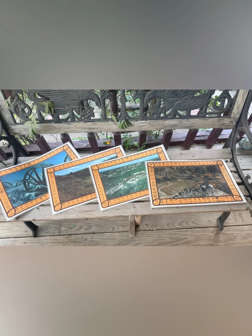 Vintage Western Ranch Brand Placemats Set of 4‎ – Cowboy Cattle Drive Rustic